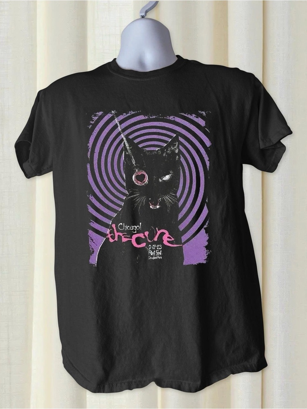 Cat the cure Purple Graphic Gildan Tshirt Men Band